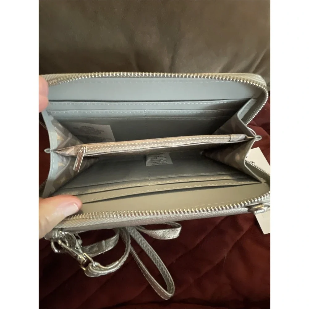 NWT Gift CXL Christian Lacroix‎ Blake Pewter Pebble Flap Snap Magnetic Closure